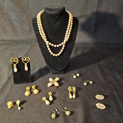 Pearl Necklace, Earrings & More (K-JS)