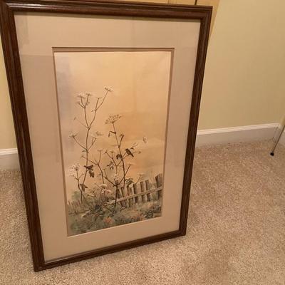 Framed & Matted Floral Print (LR-MG)