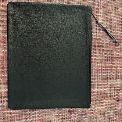 West Elm "Stash" Black Leather Zipper Pouch + 4 Additional Zipper Pouches