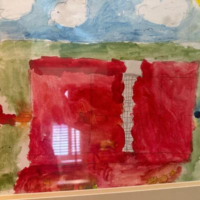 Painted Canvas Artwork w/Frame