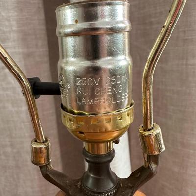 Set of 2 Very Cool 2-Tone Wood Lamps