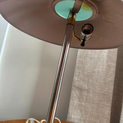 Set of 2 Silver-tone Metal Lamps