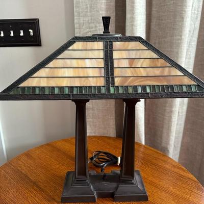 Dual-base Tiffany Style Table Lamp