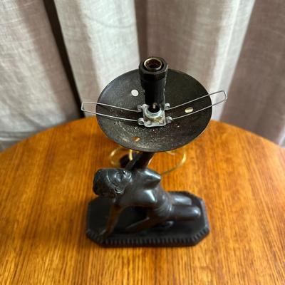 Unique Metal Female Sculpture Table Lamp