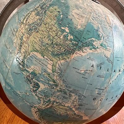 World Globe on Wood Stand