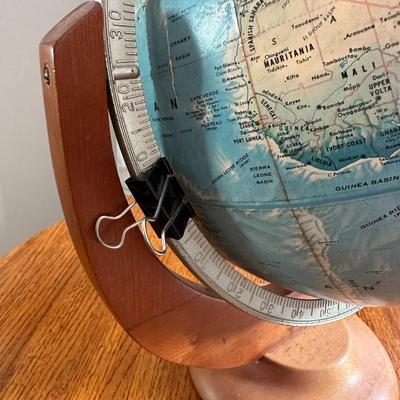 World Globe on Wood Stand