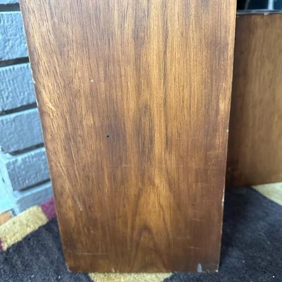 Set of 2 Wood Candle Pedestals