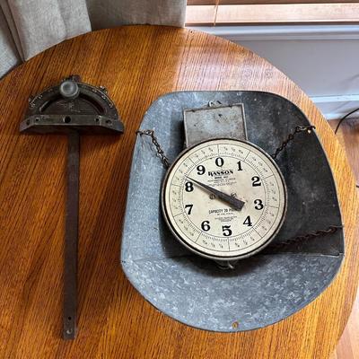 Hanson Hanging Scale and Rockwell  Miter Gauge