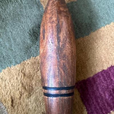 2 Vintage Wood Bowling Pins