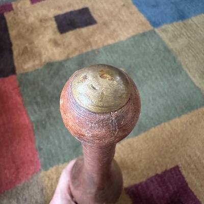2 Vintage Wood Bowling Pins