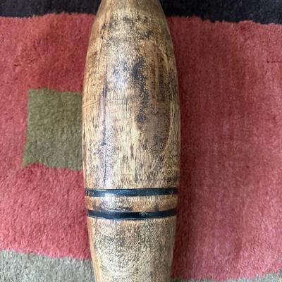 2 Vintage Wood Bowling Pins