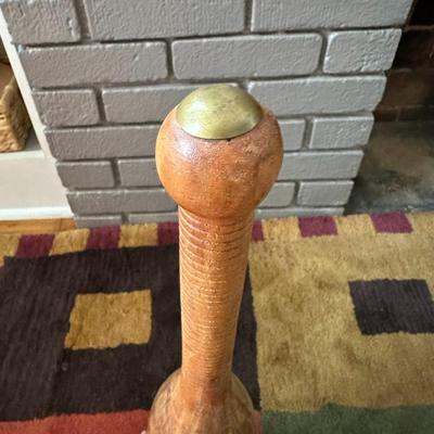 2 Vintage Wood Bowling Pins