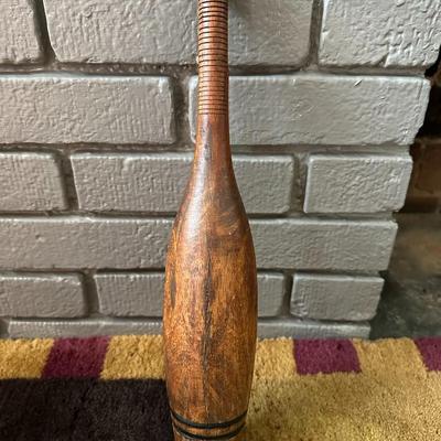 2 Vintage Wood Bowling Pins