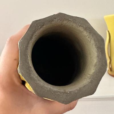 Yellow McCoy Vase & West Elm Vases