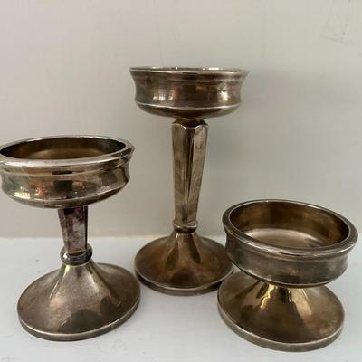 Set of 3 Pottery Barn Heirloom Pillar Holders