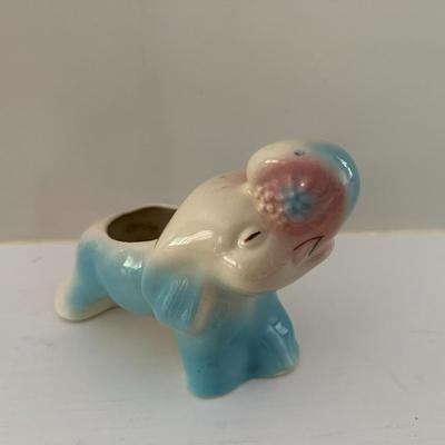 Cute! Cute! Ceramic Elephant Pitcher & Matching Vase
