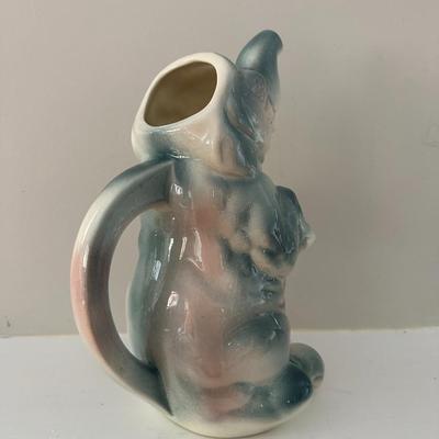 Cute! Cute! Ceramic Elephant Pitcher & Matching Vase