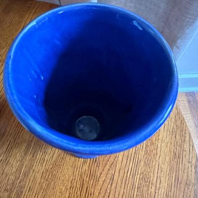 5 Gal. Pottery Water Dispenser/Jug and Blue Vase