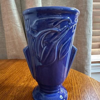 5 Gal. Pottery Water Dispenser/Jug and Blue Vase