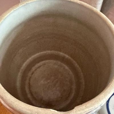 5 Gal. Pottery Water Dispenser/Jug and Blue Vase