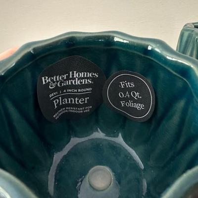 5 Assorted Light/Dark Green Planters