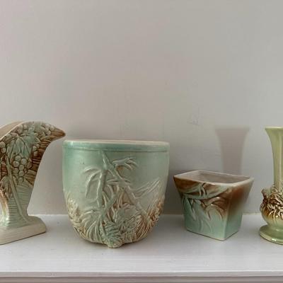 3 McCoy Pottery + One Additional Vase