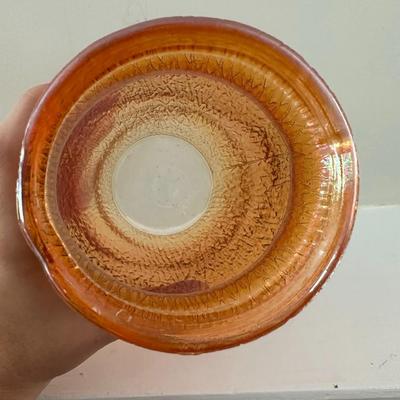 Carnival Glass Bowl & Vase