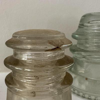 Clear Glass Telephone Pole Insulators