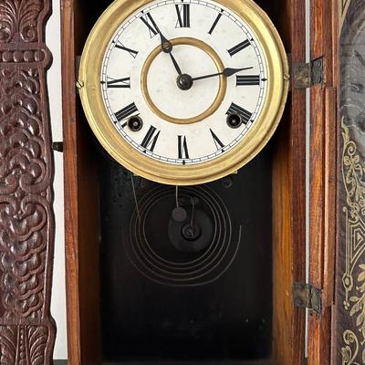 Mantel Clock and Small Globe w/Stand