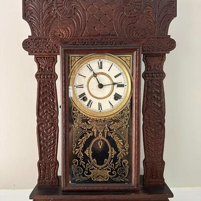 Mantel Clock and Small Globe w/Stand