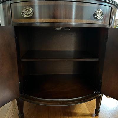Great Half-Round Cabinet for Entry Way or Bar!