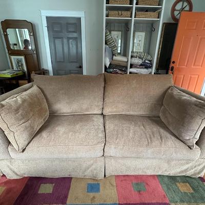 Henredon Sofa, Camel-color Fabric
