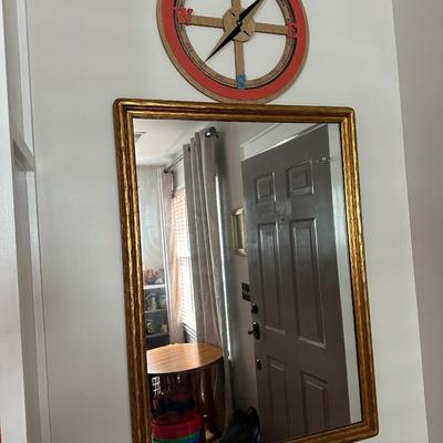 Wall Mirror & Compass Art