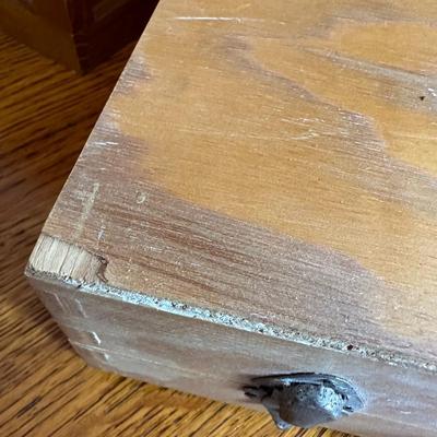 Wood Tool Box, Tool Colletion in Box, & Rock Collection