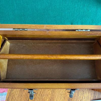 Wood Tool Box, Tool Colletion in Box, & Rock Collection