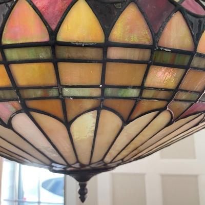 Gorgeous Large Stained Glass Chandelier