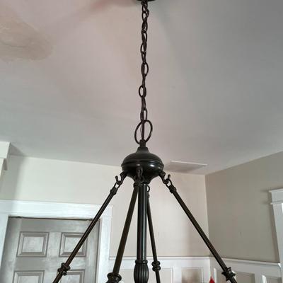 Gorgeous Large Stained Glass Chandelier
