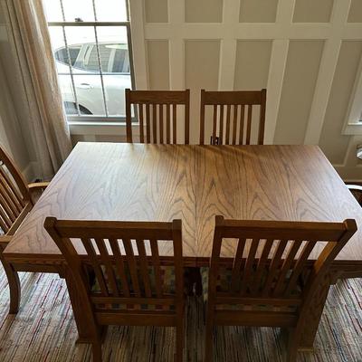 Trestle Dining Table with 6 Chairs