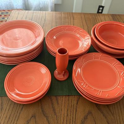 32 pc Fiesta/Fiestaware Set - Persimmon - includes 60th Anniversary Pitcher!