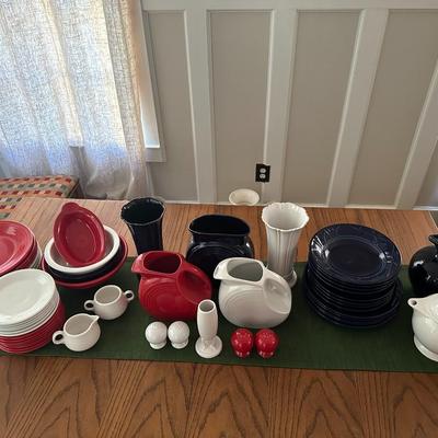 56 pc Red, White, & Blue Fiesta/Fiestaware Set