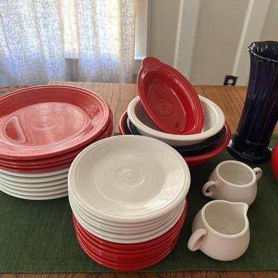 56 pc Red, White, & Blue Fiesta/Fiestaware Set