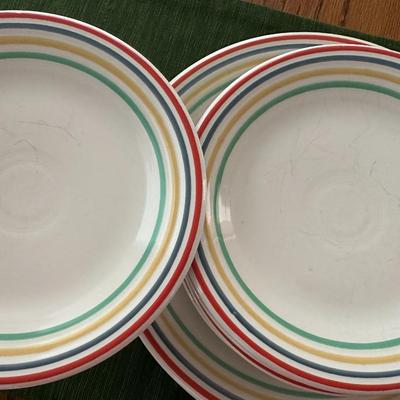 25 pc 2000 New Millennium & Striped Plates
