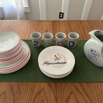 25 pc 2000 New Millennium & Striped Plates