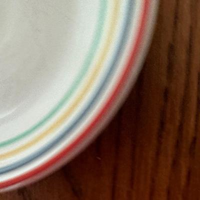 25 pc 2000 New Millennium & Striped Plates