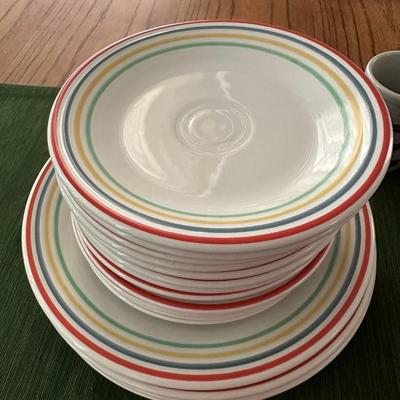 25 pc 2000 New Millennium & Striped Plates