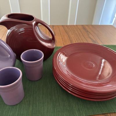 14 pc Fiesta Collection includes 60th Anniverary Pitcher w/Cups
