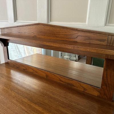 Beautiful Wood Sideboard w/ Horizonal Mirror