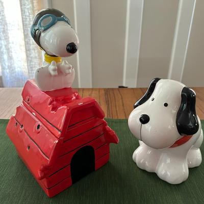 Snoopy and Dog Cookie Jars