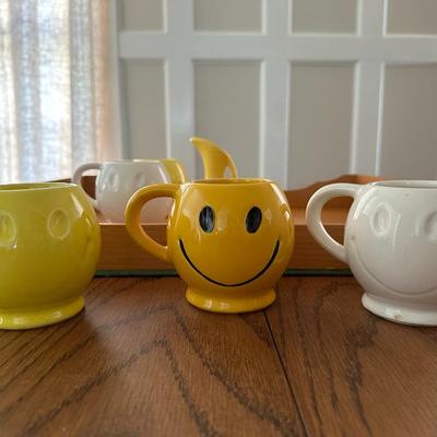 Yellow Smiley Face Cup/Bowl/Place Assortment