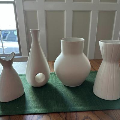 Pottery Barn White Vase Assortment + One More